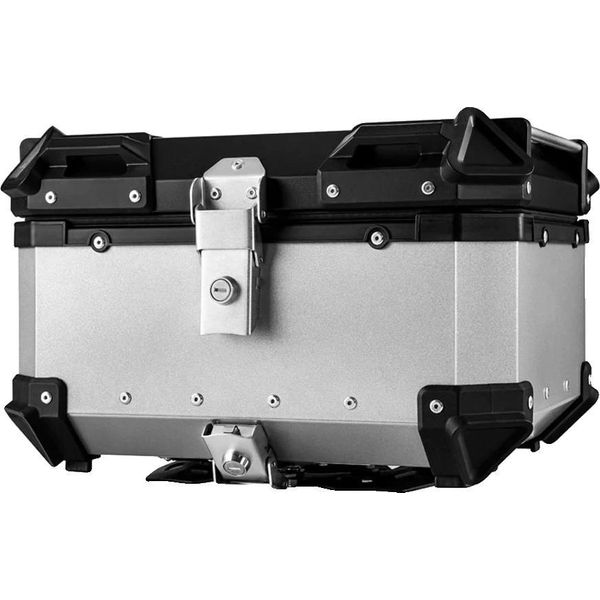 Vano Portaoggetti Posteriore Per Moto, Capacità 65L, Design Impermeabile, 65L Argento-image
