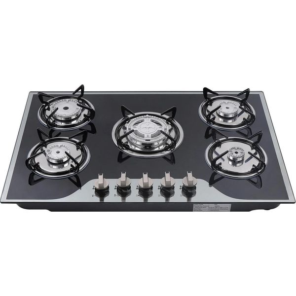 Piano Di Cottura A Gas, Design Da Incasso, Accensione Elettronica, Nero-image