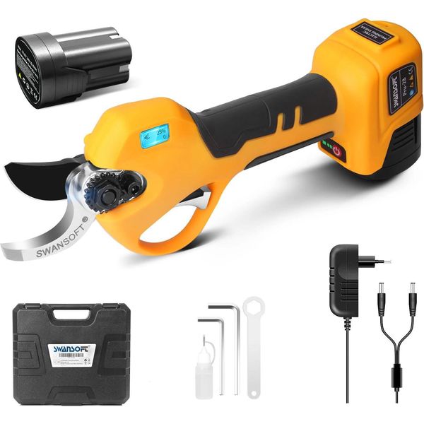 Potatori Elettrici, Motore Brushless, Batteria A Lunga Durata, Giallo, Due Batterie-image