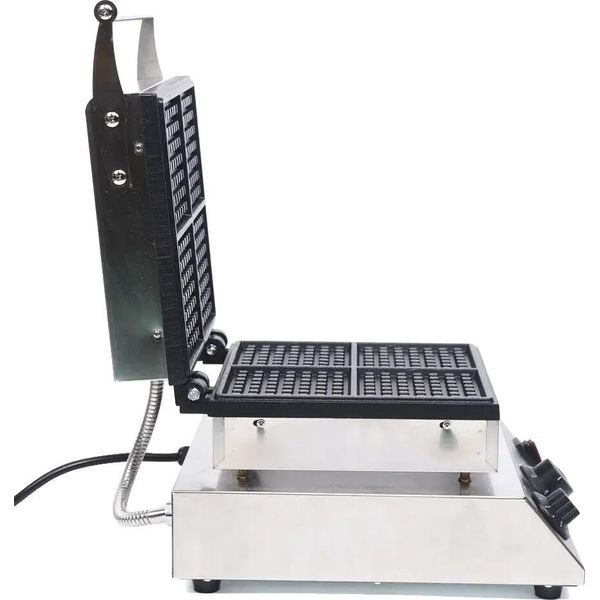Ferro Per Waffle, Temperatura Regolabile, Superficie Antiaderente, Argento-image