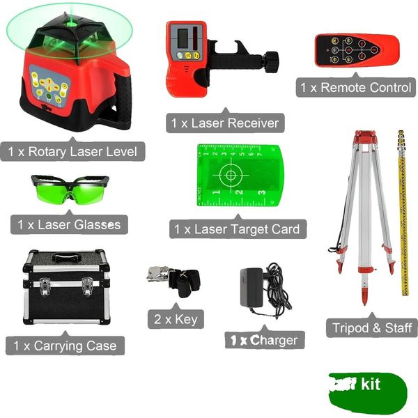 Dispositivo Di Livellamento Laser, Autolivellante, Campo Di Misura Di 500 M, Set Di Raggi Verdi 2-image