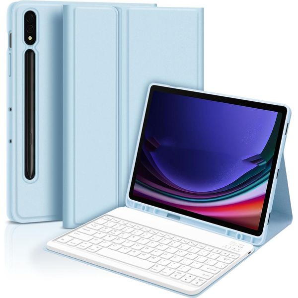 Inf Custodia Con Tastiera Bluetooth Per Samsung Galaxy Tab S7+/S7 Plus 12.4" - Magnetica, Con Porta Penna, Angolo Regolabile"-image