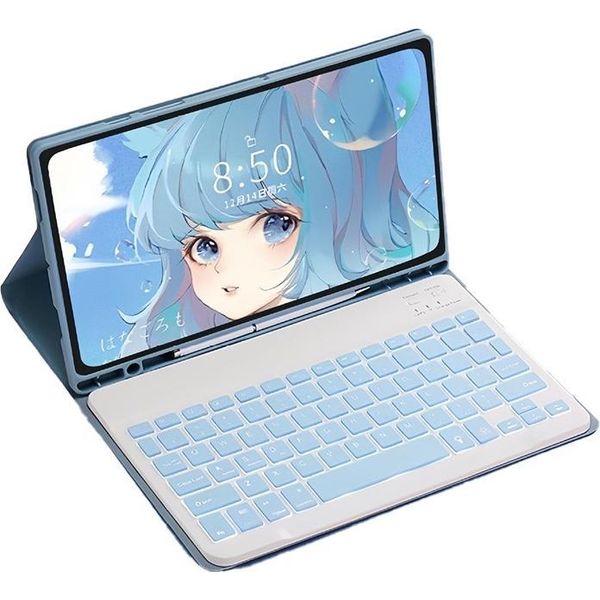 Inf Custodia Tastiera Bluetooth Retroilluminata Per Galaxy Tab S9+/S10+ 12.4" - Magnetica, Porta Penna, Angolo Regolabile"-image