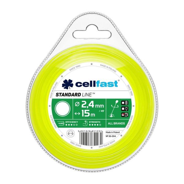 Corda Cellfast Standard Per Tosaerba - Profilo Rotondo 2,4 Mm X 15 M-image