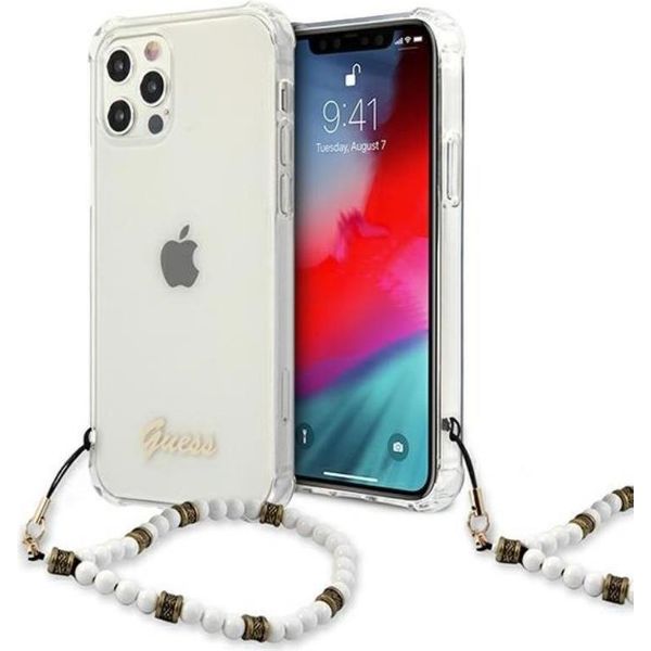 Guess Guhcp12Lkpswh Custodia Rigida Trasparente Per Iphone 12 Pro Max6,7 Bianco Perla-image