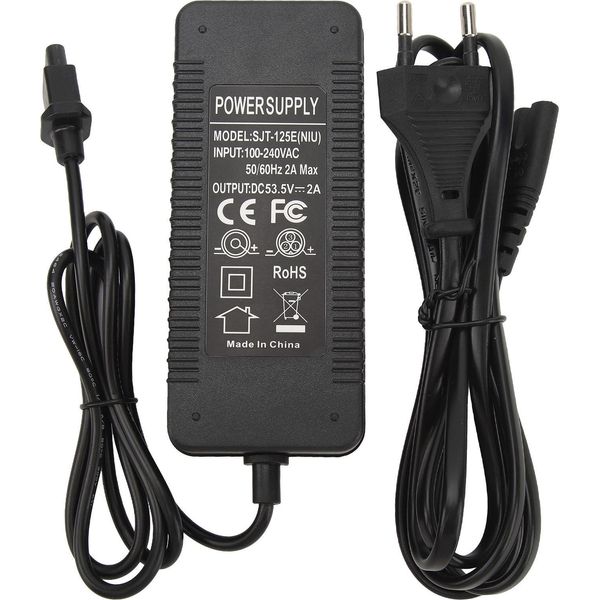 Caricabatterie Per Scooter Elettrici 53,5 V 2A Adattatore Universale Per Bicicletta 100-240V Spina Ue-image
