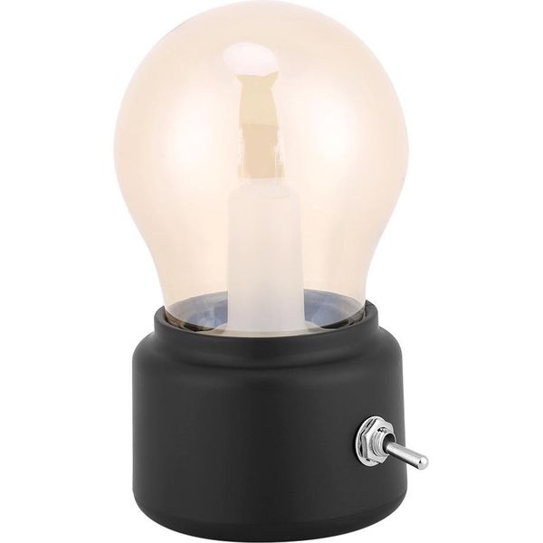Luce Notturna Retrò Creativa A Led Luce Notturna Ricaricabile Usb Nero-image