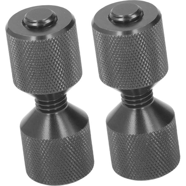 2Pcs Flangia Allineamento Pin Anodizzare Alluminio 1?1/8In Flangia Doppio Foro Set Per 0,5 A 14In 150LB Flange Nero-image
