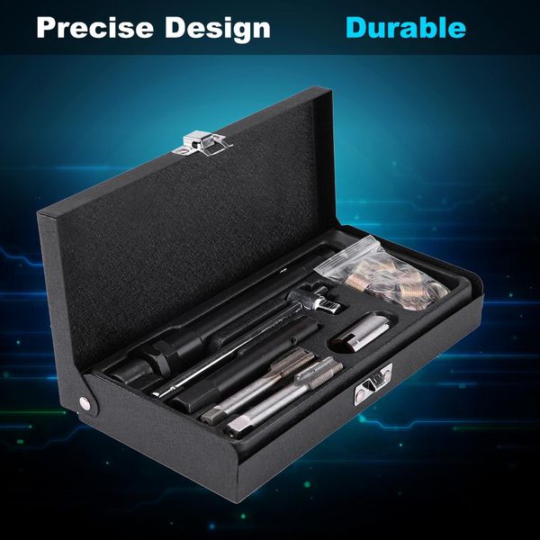 25 Pezzi Auto Candela M14*1.25 Rubinetto Vite Filettatura Strumenti Di Riparazione Kit Con Custodia-image
