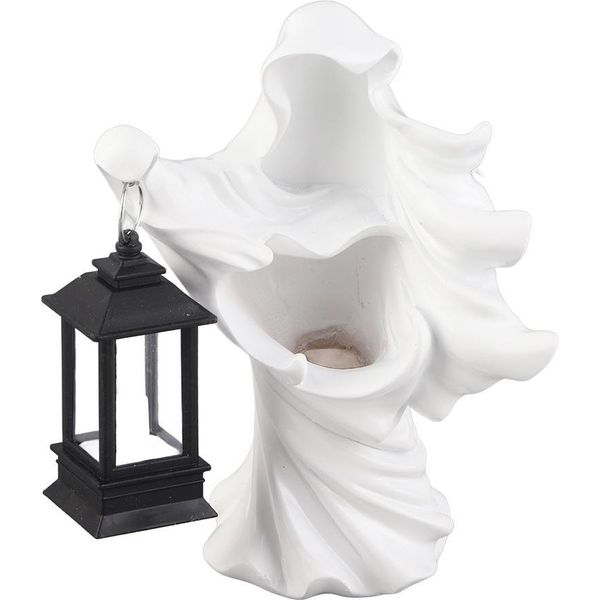 Statua Messaggero Dell'inferno Con Lanterna Fantasma In Resina Decorazione Di Halloween-image