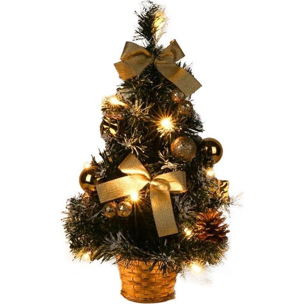 Albero Di Natale Artificiale Da 40 Cm Con Illuminazione A Led, Decorazione Da Tavolo Per Le Feste Natalizie-image