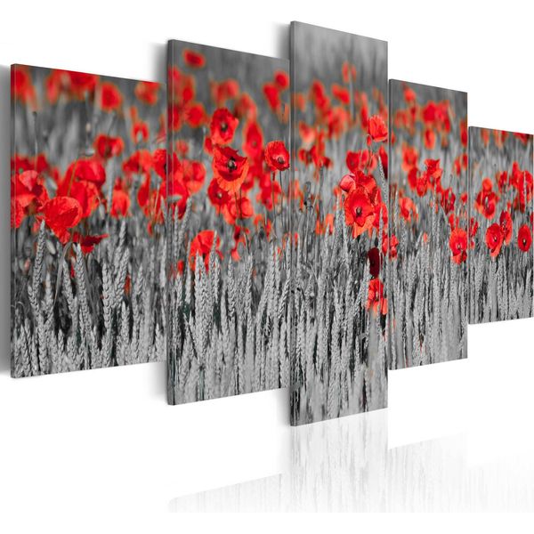 Quadri Su Tela 200X100 Cm 030210- 18 Quadro Su Tela Non Tessuta 5 Pezzi Stampa D'arte Moderna Arte Murale Xxl Decorazione Murale Design Quadro Murale Fiori-image