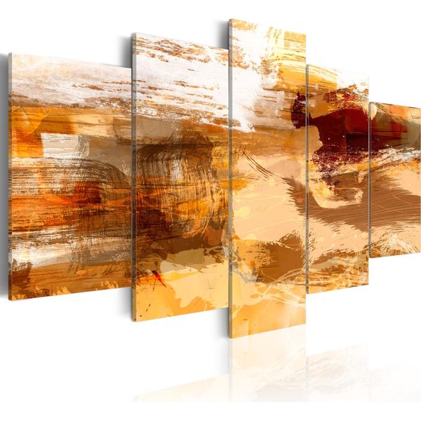 Quadro Su Tela Astratto 200X100 Cm In Tessuto Non Tessuto 5 Pezzi Stampa D'arte Moderna Arte Murale Xxl Decorazione Murale Design Quadro Murale - Wie Gemal 0101-83-image