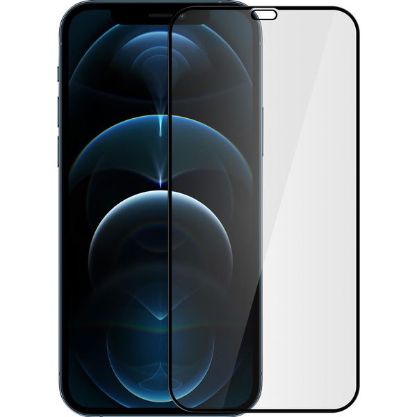 Protezione Dello Schermo In Vetro Premium Per Apple Iphone 12 / 12 Pro - Bordo Nero-image