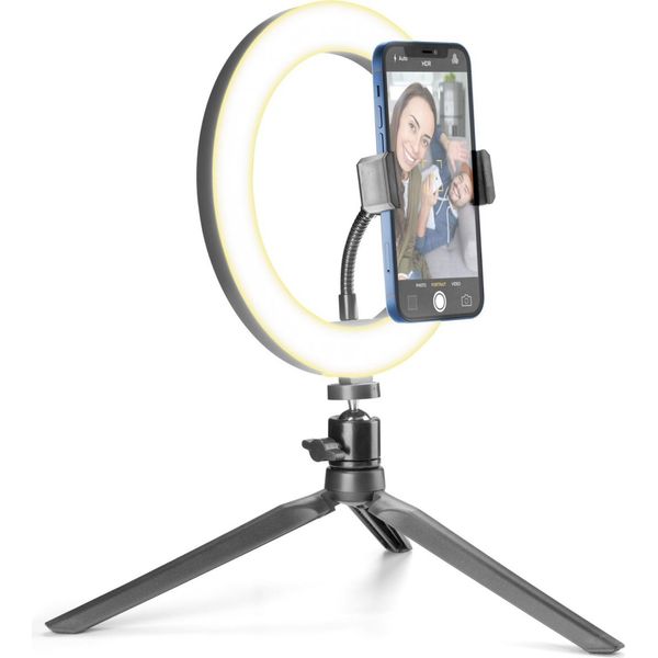 Cellularline Selfie Ring Selfie Light Selfieringk Con Telecomando Nero-image
