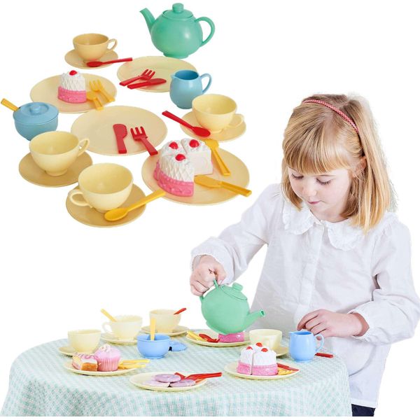Servizio Da Tè Tazza Da Caffè Servizio Da Torta Per Bambini 36 Pezzi-image