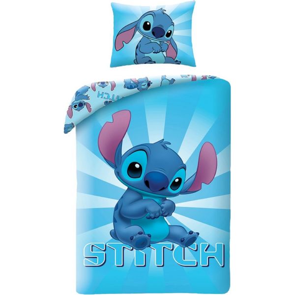 Stitch Bettbezug Blau 140 X 200 Cm - 70 X 90 Cm - Baumwolle-image