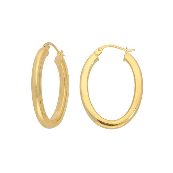 Paar Creolen Firetti "Schmuck Geschenk Silber 925 Ohrschmuck GläNzend", Gold (Gelbgoldfarben), Ohrringe, Damen, Silber 925 (Sterlingsilber)-image