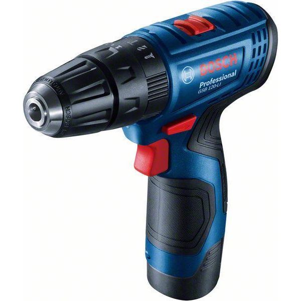 Bosch Professional Gsb 120-LI 06019G8100 Trapano Avvitatore A Batteria 12 V 2,0 Ah Li-Ion Incl. Seconda Batteria, Incl. Valigetta (06019G8100)-image