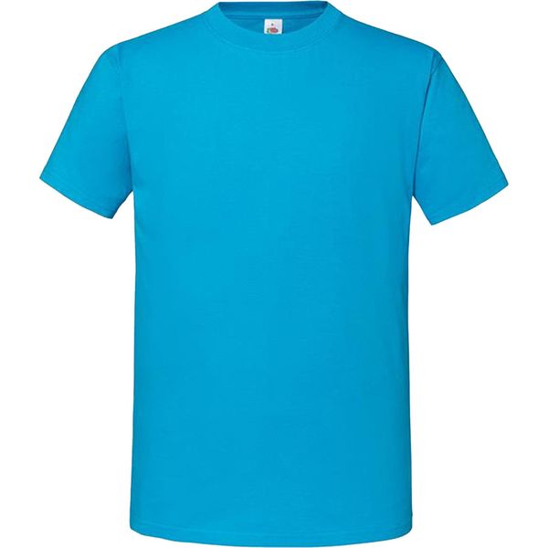 Maglietta Fruit Of The Loom Premium Uomo RW5974 (L) (Blu Azzurro)-image