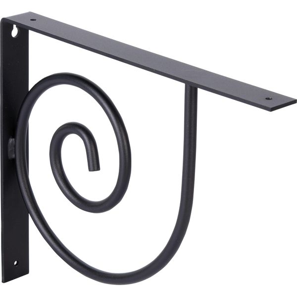 Alberts 806323 Supporto Per Mensola Vicky, Supporto Per Mensola In Coppia O Singolarmente, Nero, Dimensioni 250 X 305 X 30 Mm-image