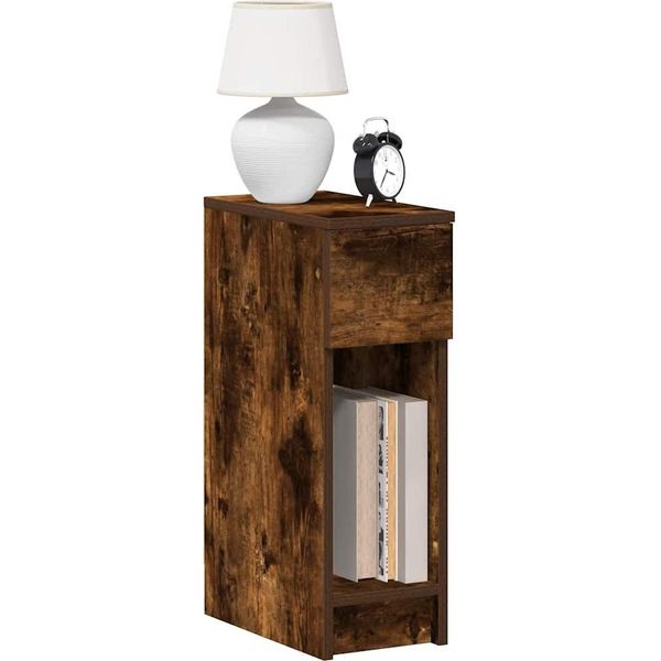 Maison Exclusive - Comodini Con Cassetto 2 Pz. Rovere Affumicato 20X36X60 Cm-image