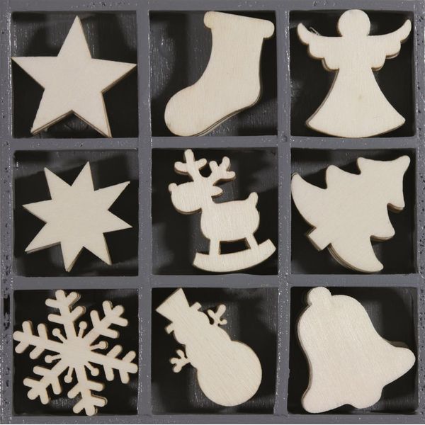 Knorr Prandell 2118521106 Scatola Di Legno Per Ornamenti "Natale"" Dimensioni Del Motivo Circa 3 Cm, Scatola: 10,5 X 10,5 Cm"-image