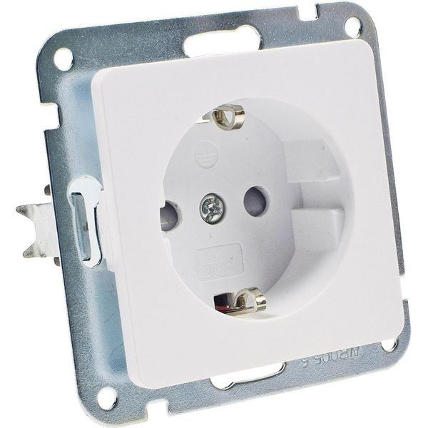 Presa Milos Con Contatto Di Terra, Bianco Opaco 250V~/ 16A, Senza Cornice-image