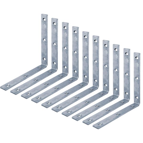 Alberts 824136 Angolo Per Travi, Stretto, Blu Zincato, 180 X 180 X 20 Mm, Set Da 10-image