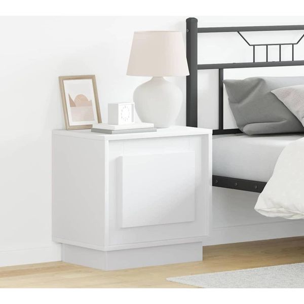 Stabli MöBel Comodino Bianco 44 X 34,5 X 45 Cm Materiale A Base Di Legno - Comodini E Armadi CC9138931 1Pacco-image