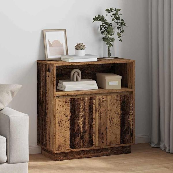 Maison Exclusive - Credenza Led Legno Antico 71 X 34,5 X 75 Cm Materiale Ligneo-image