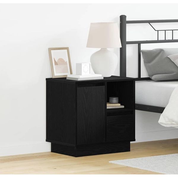 Comodino Di Design Nero 50 X 34,5 X 50 Cm In Legno - Comodini E Armadi 2025 Nuovo7943399 1Pacco-image