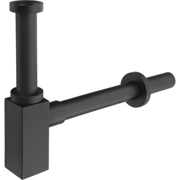 Sapho Siphons - Sifone Per Lavabo 1 1/4, Scarico 32 Mm, Quadrato, Nero SI415-image