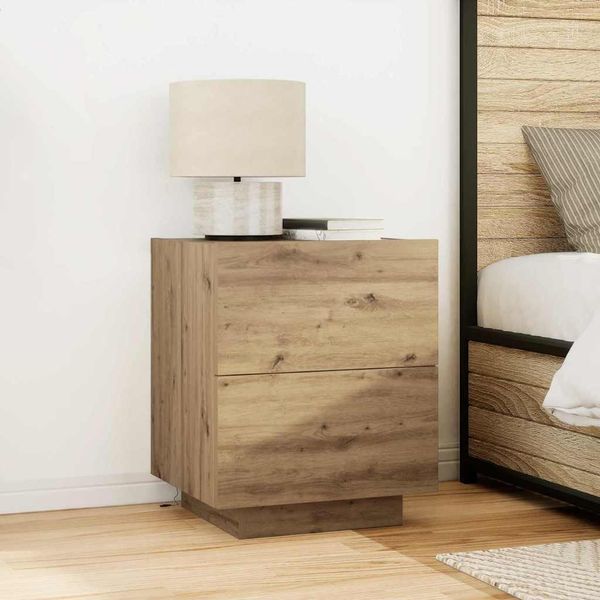 Maison Exclusive - Comodino In Rovere Artigianale 45 X 40 X 55 Cm Materiale Ligneo-image