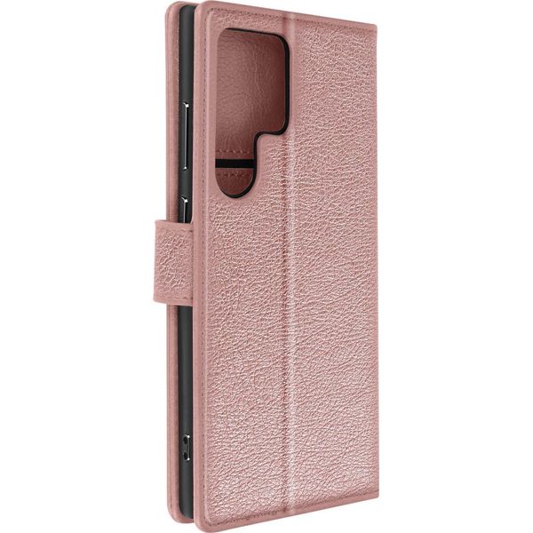 Avizar, Custodia In Ecopelle Con Funzione Di Supporto Per Samsung S24 Ultra, Oro Rosa-image