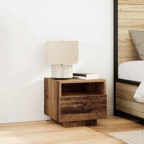 Maison Exclusive - Comodino Con Cassetti Legno Antico 40 X 39 X 37 Cm Materiale Ligneo-image