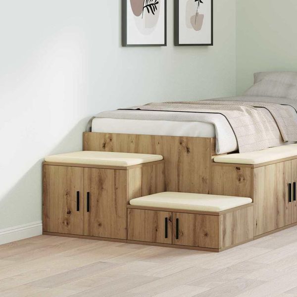 Vidaxl Mobile Da Bagno In Rovere Artigianale 108 X 41 X 40 Cm Materiale A Base Di Legno-image