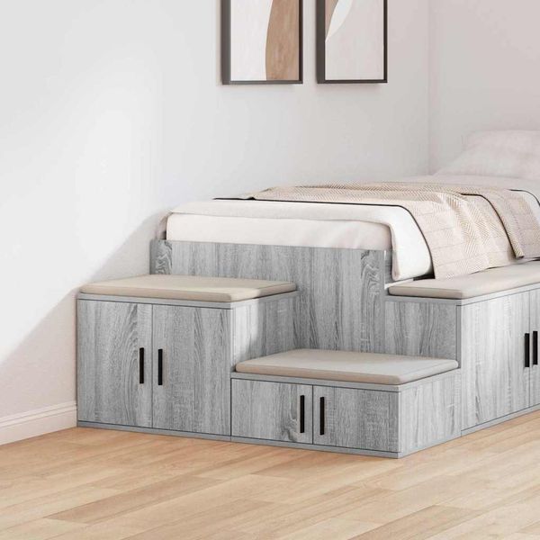 Maison Exclusive - Armadio Contenitore 2 Pezzi Sonoma Grigio 103 X 41 X 40 Cm-image
