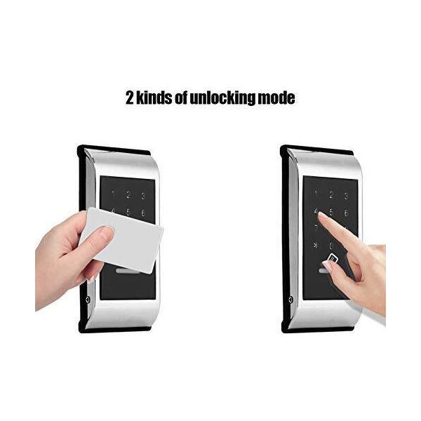Digital Electronic Smart Lock Door Touch Tastiera Password (Argento)-image