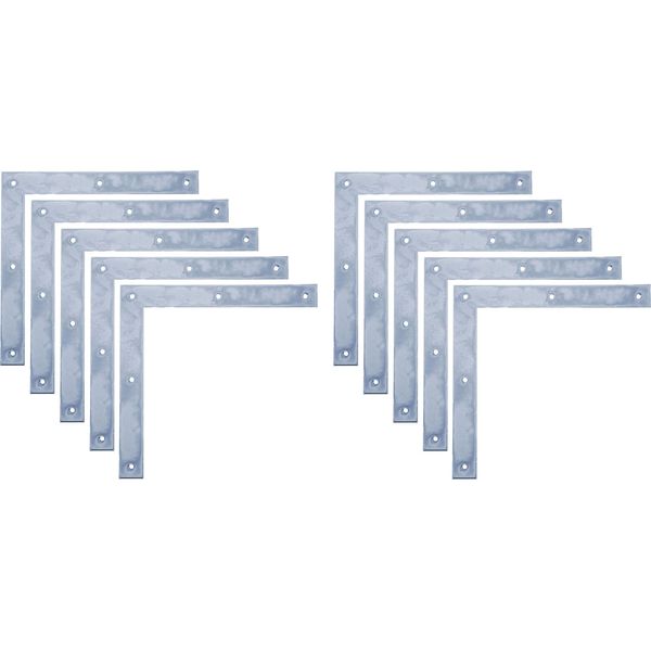 Alberts 844950 Staffa Per Cancello, Zincata, Passivata A Film Spesso, 300 X 300 X 40 Mm, Set Da 10-image