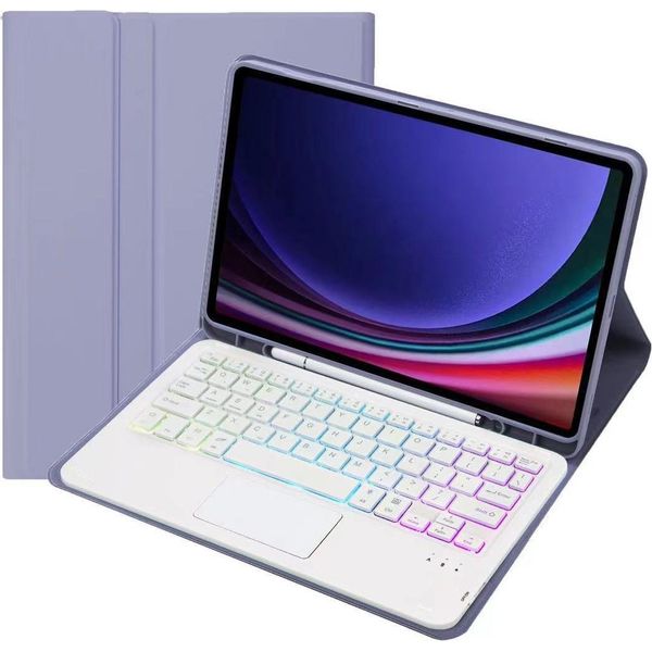 Inf Custodia Tastiera Bluetooth Viola Con Touchpad Per Samsung Tab S6 Lite-image