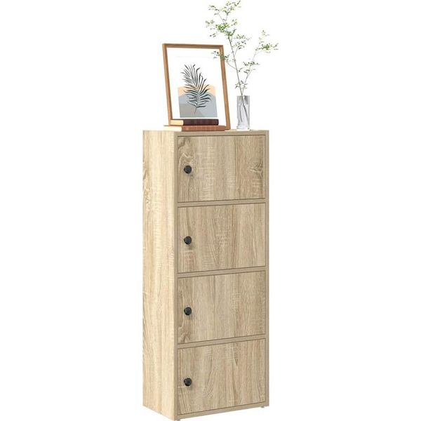 Maison Exclusive - Libreria Grigio Cemento 40X24X102 Cm Materiale Ligneo-image