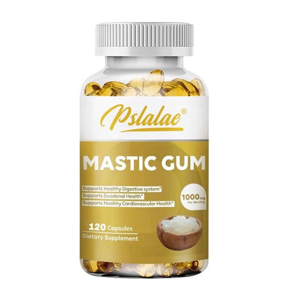 Capsule Di Gomma Mastice 1000Mg (120 Capsule) Integratore Alimentare, Sistema Immunitario, Tratto Intestinale, Salute Dell'apparato Digerente, Gastrointestinale, Cuore, Circolazione-image