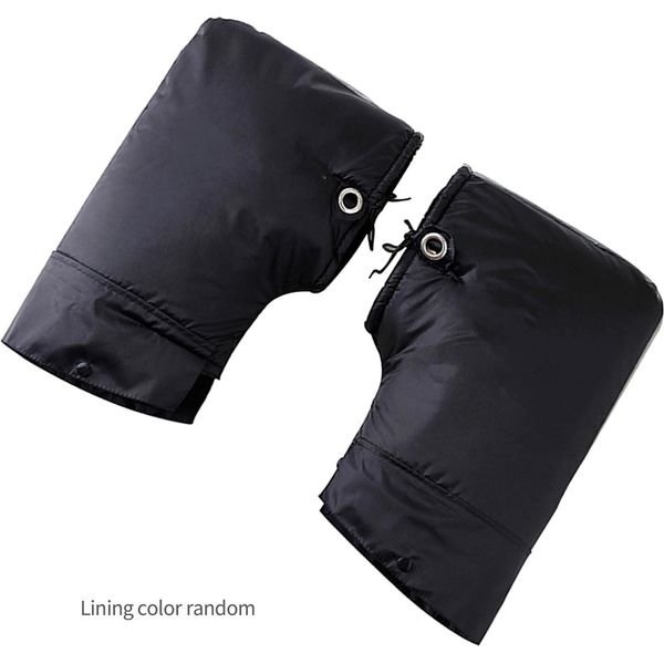 Guanti Manubrio Moto Antivento Antipioggia Guanti Moto Grip Manubrio Muff Nero-image