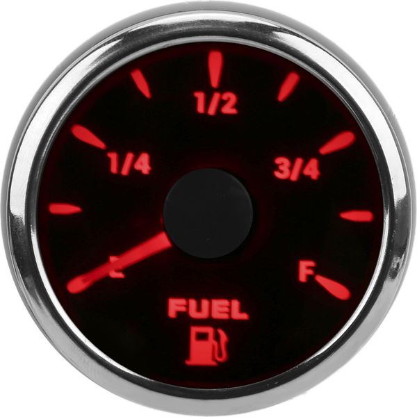 52MM Indicatore Livello Carburante 0?190�� Misuratore Serbatoio Carburante Con 7 Colori Retroilluminazione Per Auto Barca Rv Yachtblack-image