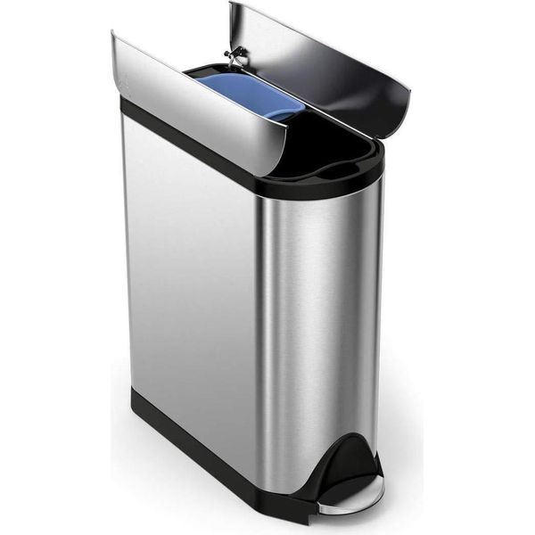 Cestino Per Rifiuti Simplehuman CW2017 Butterfly 2X20 L In Acciaio Inox Spazzolato-image