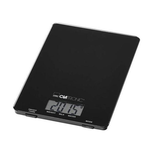 Bilancia Da Cucina Digitale Clatronic Con Campo Di Misura Fino A 5000G | Bilancia Da Cucina Con Funzione Tara E Unità Di Misura Regolabile | Kw 3626 Nero-image