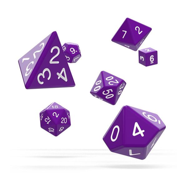 Oakie Doakie Set Di Dadi Rpg Solido, Viola-image