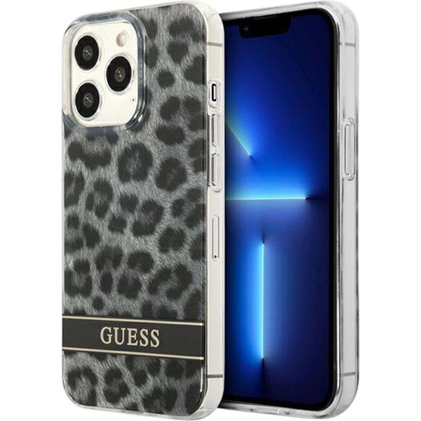 Guess Guhcp13Lhsleok Custodia Rigida Per Iphone 13 Pro / 13 6.1 Grigio/Grigio Leopardo-image