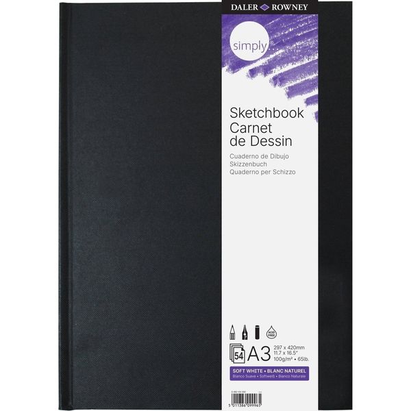 Daler Rowney Simply Sketchbook Simply Skicář 54 A3 100 G Nero-image